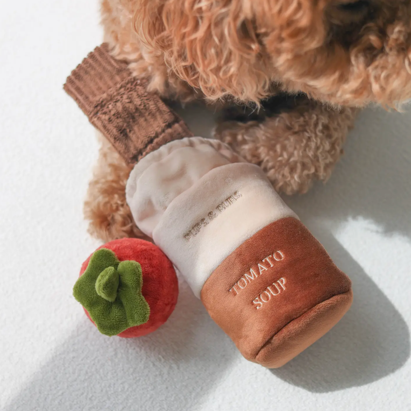 Pups and Bubs Tomato Soup Nosework Enrichment Toy
